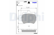 Sada brzdových destiček, parkovací brzda DELPHI LP10