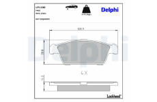 Sada brzdových platničiek kotúčovej brzdy DELPHI LP1100