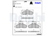 Sada brzdových platničiek kotúčovej brzdy DELPHI LP1105