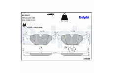 Sada brzdových platničiek kotúčovej brzdy DELPHI LP1107