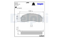Sada brzdových destiček, kotoučová brzda DELPHI LP110
