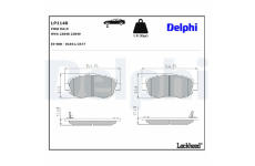 Sada brzdových destiček, kotoučová brzda DELPHI LP1140