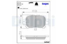 Sada brzdových destiček, kotoučová brzda DELPHI LP1144