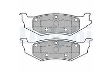 Sada brzdových destiček, kotoučová brzda DELPHI LP1162