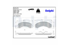 Sada brzdových destiček, kotoučová brzda DELPHI LP1173