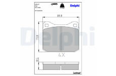 Sada brzdových platničiek kotúčovej brzdy DELPHI LP117
