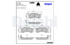 Sada brzdových destiček, kotoučová brzda DELPHI LP1189