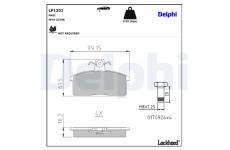 Sada brzdových platničiek kotúčovej brzdy DELPHI LP1201