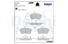 Sada brzdových destiček, kotoučová brzda DELPHI LP1231