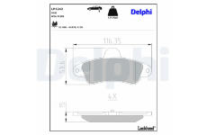 Sada brzdových destiček, kotoučová brzda DELPHI LP1242