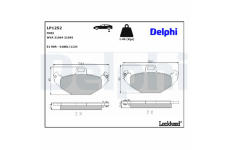 Sada brzdových platničiek kotúčovej brzdy DELPHI LP1252
