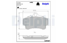 Sada brzdových destiček, kotoučová brzda DELPHI LP1301