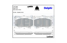 Sada brzdových destiček, kotoučová brzda DELPHI LP1308