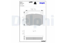 Sada brzdových destiček, parkovací brzda DELPHI LP131