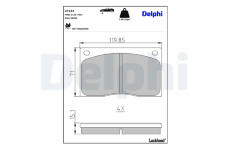 Sada brzdových destiček, kotoučová brzda DELPHI LP132