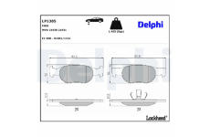 Sada brzdových platničiek kotúčovej brzdy DELPHI LP1385