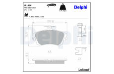 Sada brzdových destiček, kotoučová brzda DELPHI LP1398