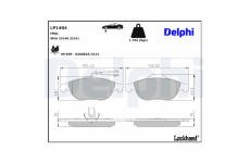 Sada brzdových destiček, kotoučová brzda DELPHI LP1404