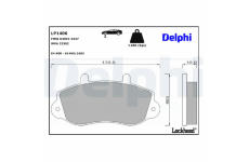 Sada brzdových destiček, kotoučová brzda DELPHI LP1406
