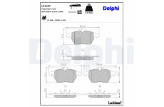 Sada brzdových platničiek kotúčovej brzdy DELPHI LP1407
