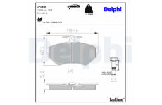 Sada brzdových destiček, kotoučová brzda DELPHI LP1409