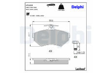 Sada brzdových destiček, kotoučová brzda DELPHI LP1410