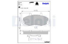 Sada brzdových platničiek kotúčovej brzdy DELPHI LP1417