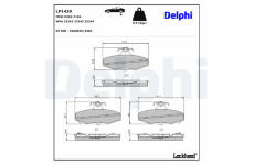 Sada brzdových destiček, kotoučová brzda DELPHI LP1420