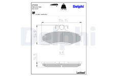 Sada brzdových platničiek kotúčovej brzdy DELPHI LP1424