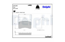 Sada brzdových destiček, kotoučová brzda DELPHI LP1426