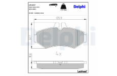Sada brzdových destiček, parkovací brzda DELPHI LP1437