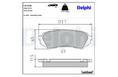 Sada brzdových platničiek kotúčovej brzdy DELPHI LP1438