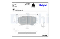 Sada brzdových destiček, kotoučová brzda DELPHI LP1439