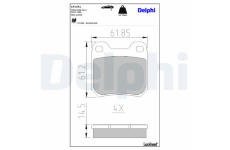 Sada brzdových destiček, kotoučová brzda DELPHI LP1441