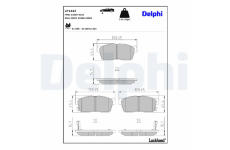 Sada brzdových platničiek kotúčovej brzdy DELPHI LP1442