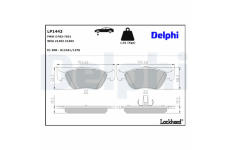 Sada brzdových platničiek kotúčovej brzdy DELPHI LP1443