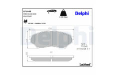 Sada brzdových platničiek kotúčovej brzdy DELPHI LP1448