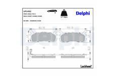Sada brzdových destiček, kotoučová brzda DELPHI LP1452