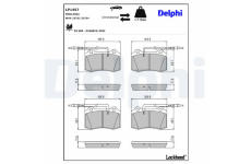 Sada brzdových platničiek kotúčovej brzdy DELPHI LP1457