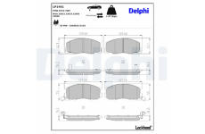 Sada brzdových destiček, kotoučová brzda DELPHI LP1461