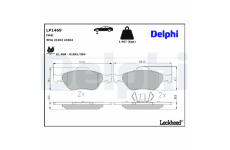 Sada brzdových destiček, parkovací brzda DELPHI LP1469