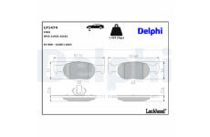 Sada brzdových platničiek kotúčovej brzdy DELPHI LP1474