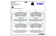 Sada brzdových platničiek kotúčovej brzdy DELPHI LP1501
