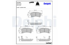 Sada brzdových destiček, kotoučová brzda DELPHI LP1502