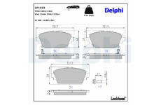Sada brzdových destiček, kotoučová brzda DELPHI LP1503