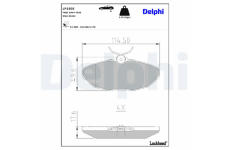 Sada brzdových platničiek kotúčovej brzdy DELPHI LP1505