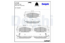 Sada brzdových destiček, kotoučová brzda DELPHI LP1508