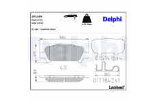 Sada brzdových platničiek kotúčovej brzdy DELPHI LP1509