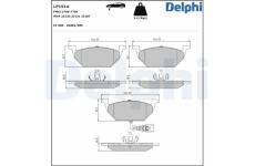 Sada brzdových destiček, kotoučová brzda DELPHI LP1514