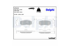 Sada brzdových destiček, kotoučová brzda DELPHI LP1515